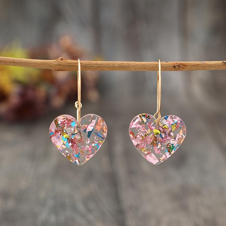 Sugar Plum Heart Earrings | White Gold