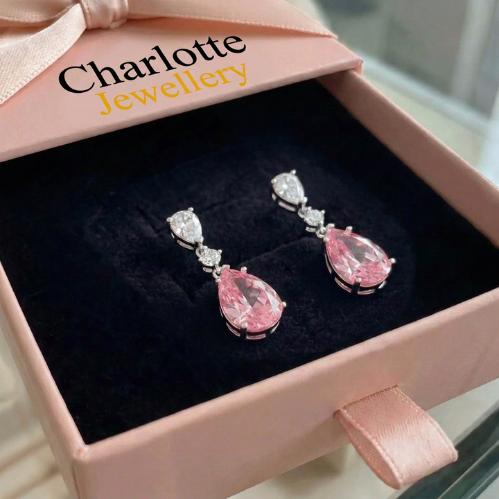 Selina Blossom Shine Earrings | White Gold