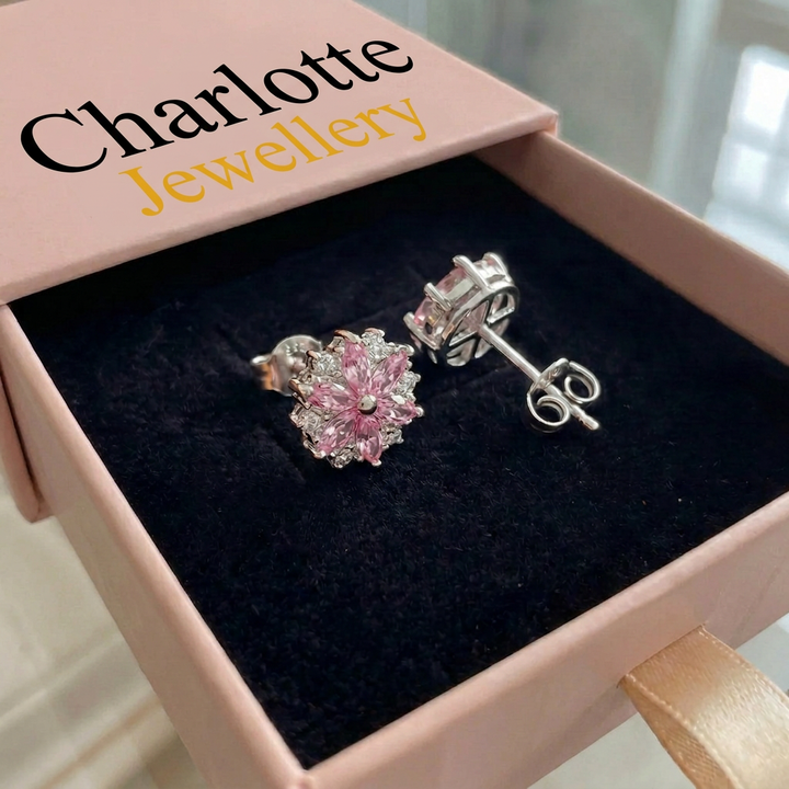 Cherry Blossom Earrings | Rose Gold