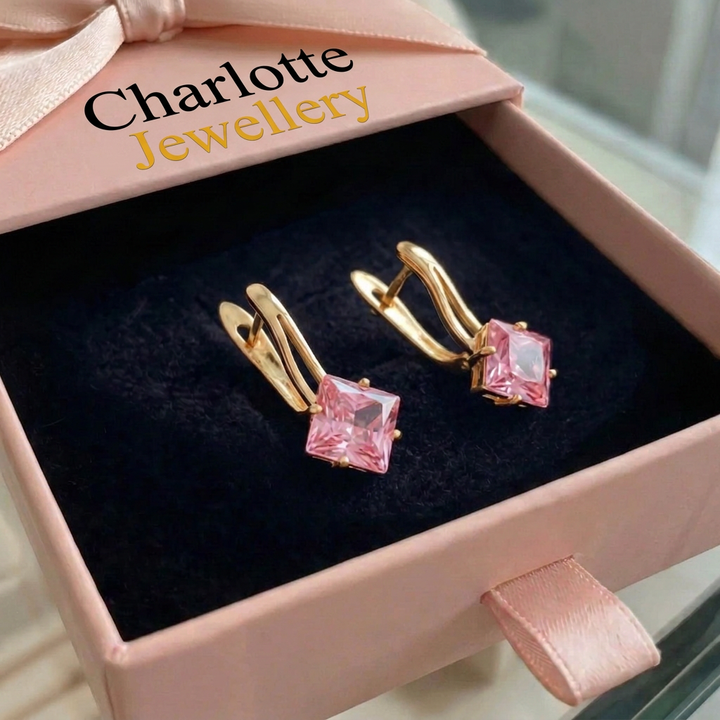 Rosaluxe Crown Light Earrings | Rose Gold