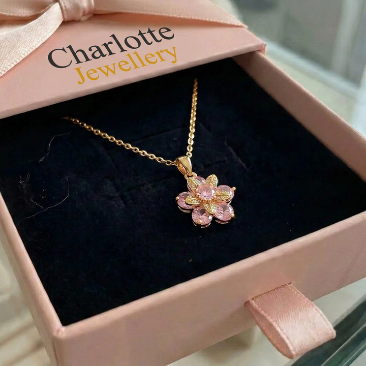 Amorea Flower Chain in Pink | Rose Gold