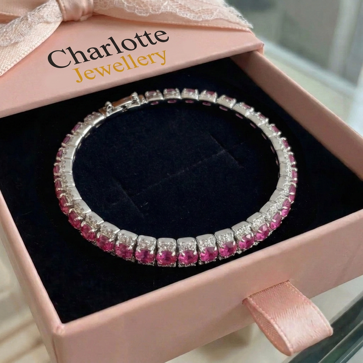 Rose Shine Tennis Bracelet | Gold