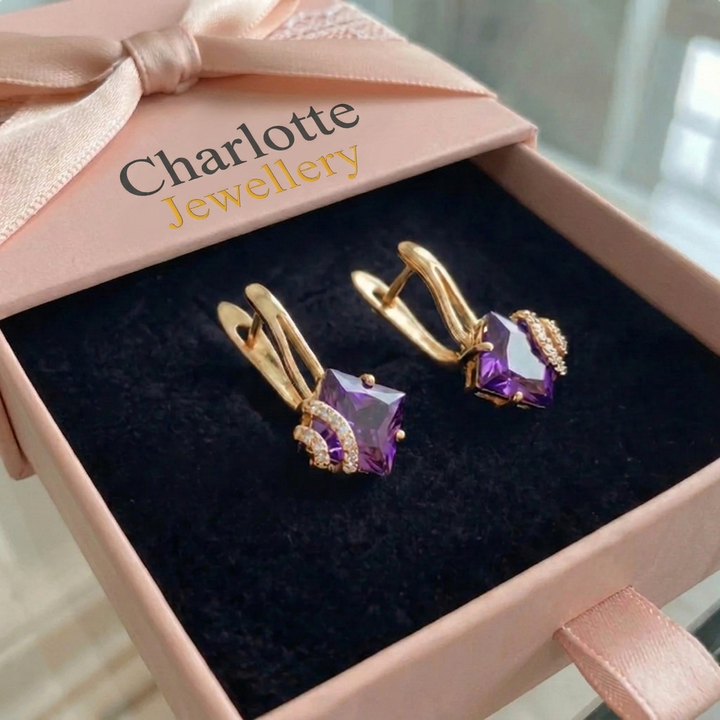 Zephira Crownlight Pavé Earrings | Rose Gold