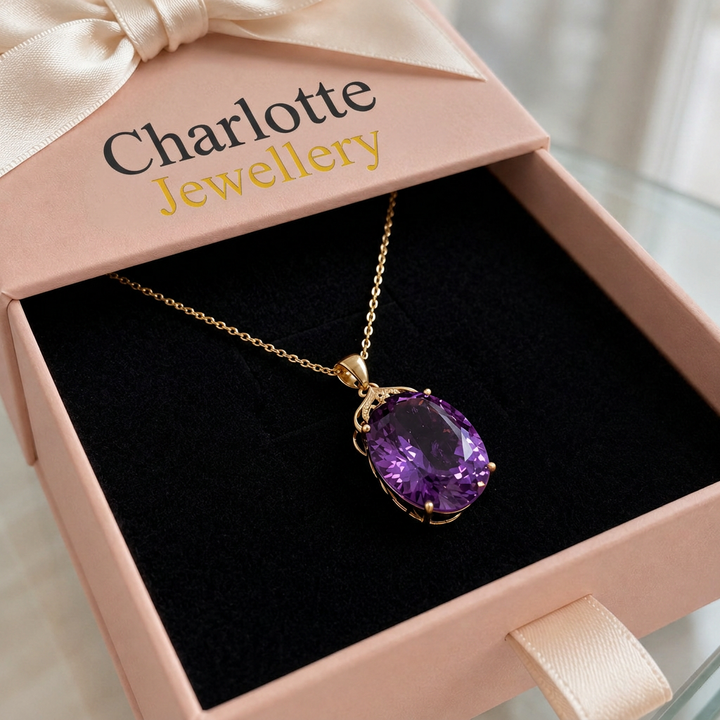 Imperial Oval Amethyst Necklace