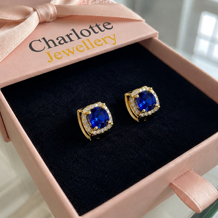 Nadine Saphir Earrings | Gold
